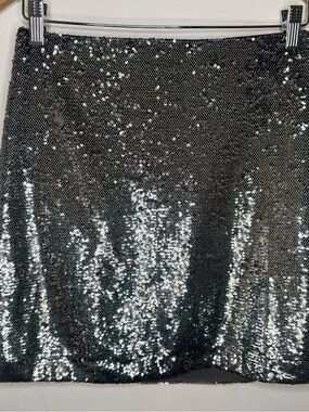 GAP Silver Sequin Mini Skirt Women’s 4 NEW W Tags Festival Party Disco Sparkly